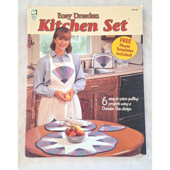 Annie's Attic Other - Easy Dresden Kitchen Quilting Booklet 6 Quilting Projects & Plastic Templates